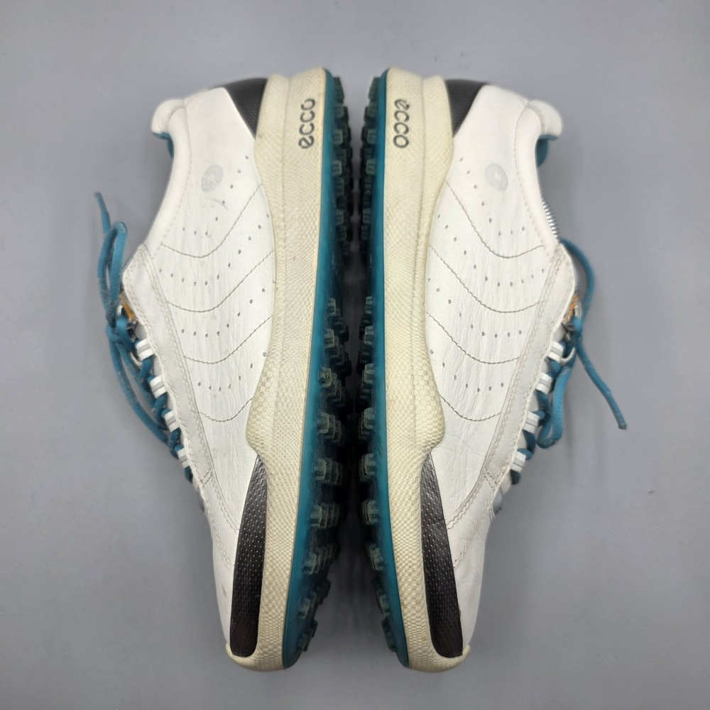Ecco Biom Golf Shoes Womens 40 White Leather Hyrdomax Spikeless‎ Lace Up - Picture 9 of 15